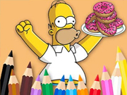 coloring-book-simpson-doughnut